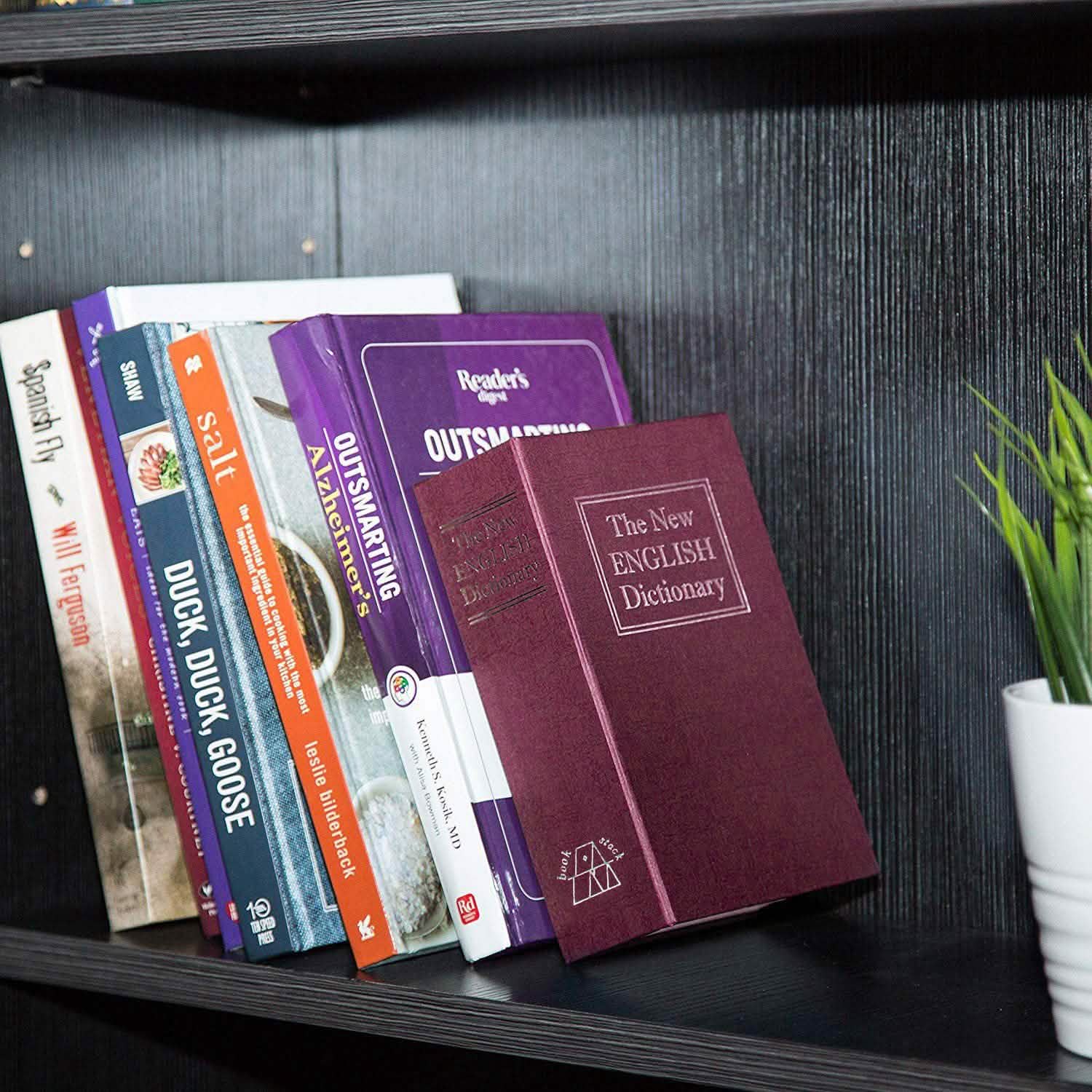 Coffre-fort livre avec boîte de rangement à serrure à combinaison à 3 chiffres