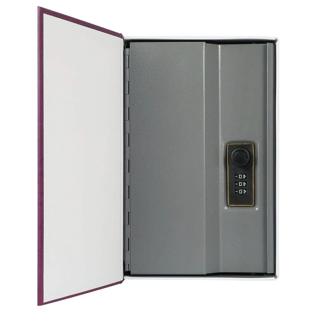 Coffre-fort livre avec boîte de rangement à serrure à combinaison à 3 chiffres