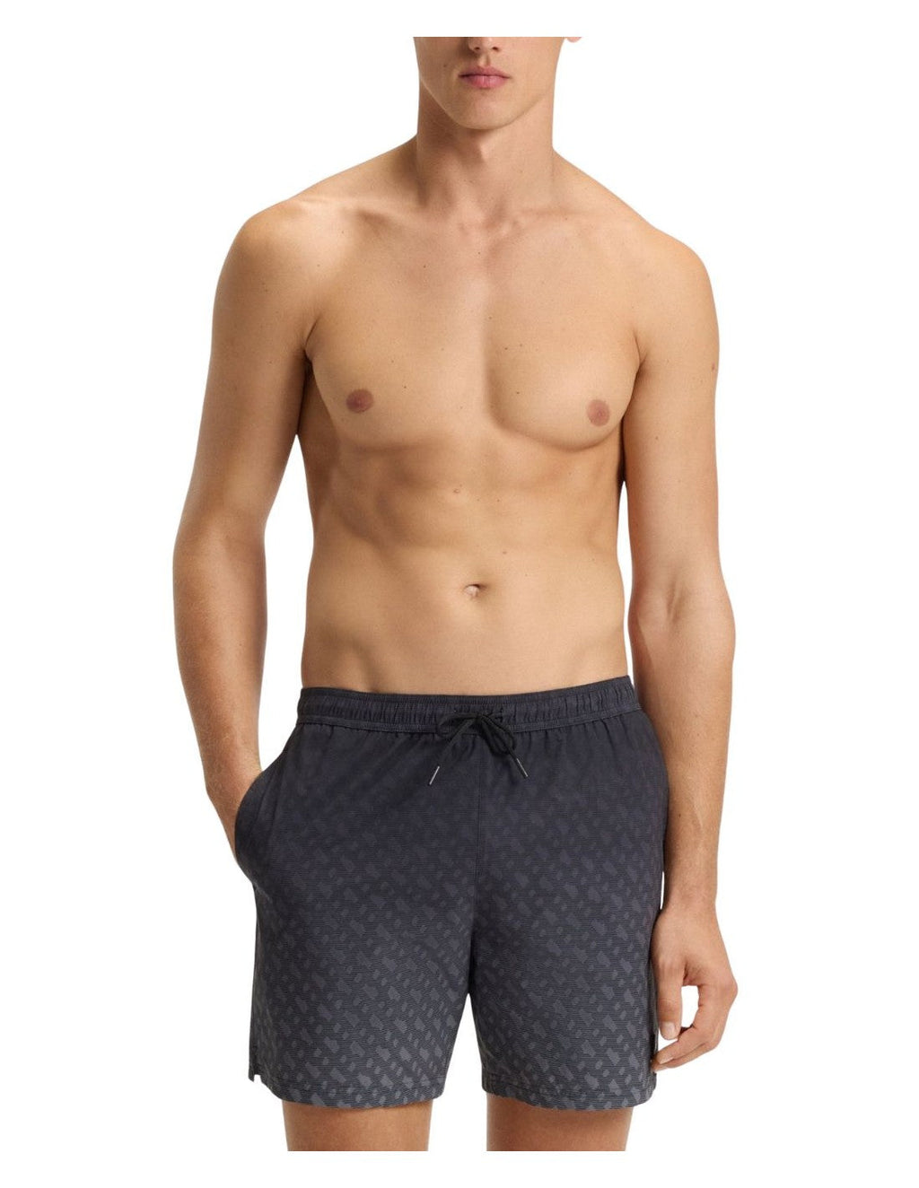 Short imprimé Monogramme Boss Vale - Noir