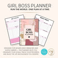 Girl Boss Planner | 60+ Pages Printable & Editable in Canva