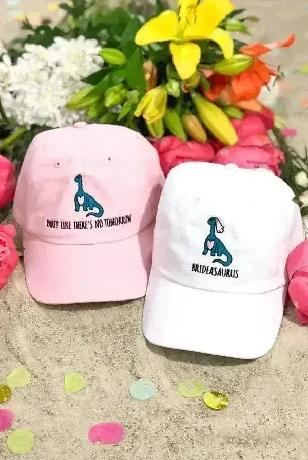 Casquette de papa Brideasaurus - Casquette de mariage dinosaure - Enterrement de vie de jeune fille - Ajustable