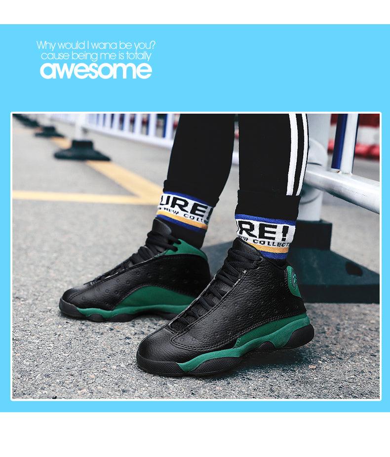 Chaussures de basket pour garçons et hommes, nouvelles baskets pour enfants, chaussures de sport antidérapantes pour l'extérieur, chaussures de sport de basket durables pour enfants, chaussures de course d'extérieur