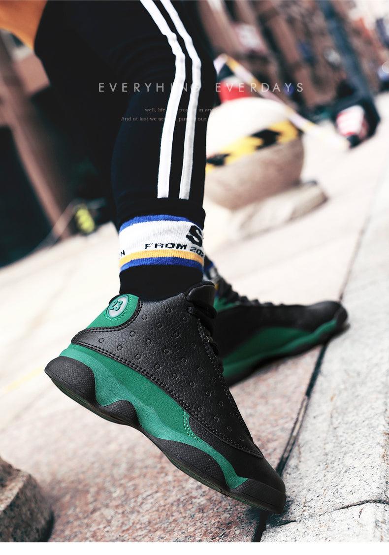 Chaussures de basket pour garçons et hommes, nouvelles baskets pour enfants, chaussures de sport antidérapantes pour l'extérieur, chaussures de sport de basket durables pour enfants, chaussures de course d'extérieur