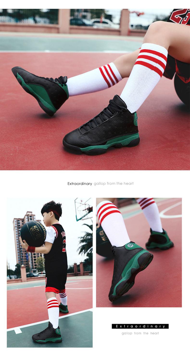 Chaussures de basket pour garçons et hommes, nouvelles baskets pour enfants, chaussures de sport antidérapantes pour l'extérieur, chaussures de sport de basket durables pour enfants, chaussures de course d'extérieur