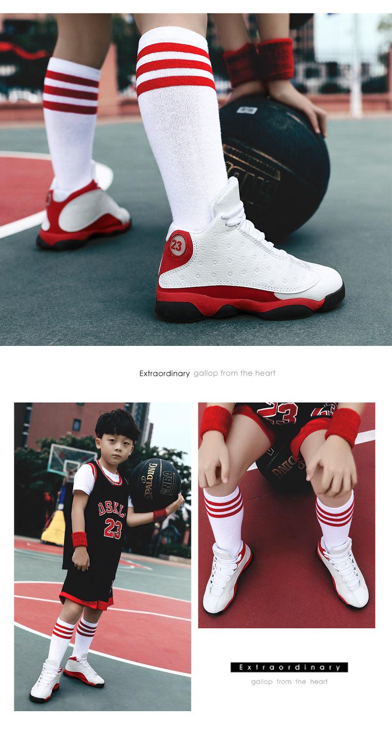 Chaussures de basket pour garçons et hommes, nouvelles baskets pour enfants, chaussures de sport antidérapantes pour l'extérieur, chaussures de sport de basket durables pour enfants, chaussures de course d'extérieur