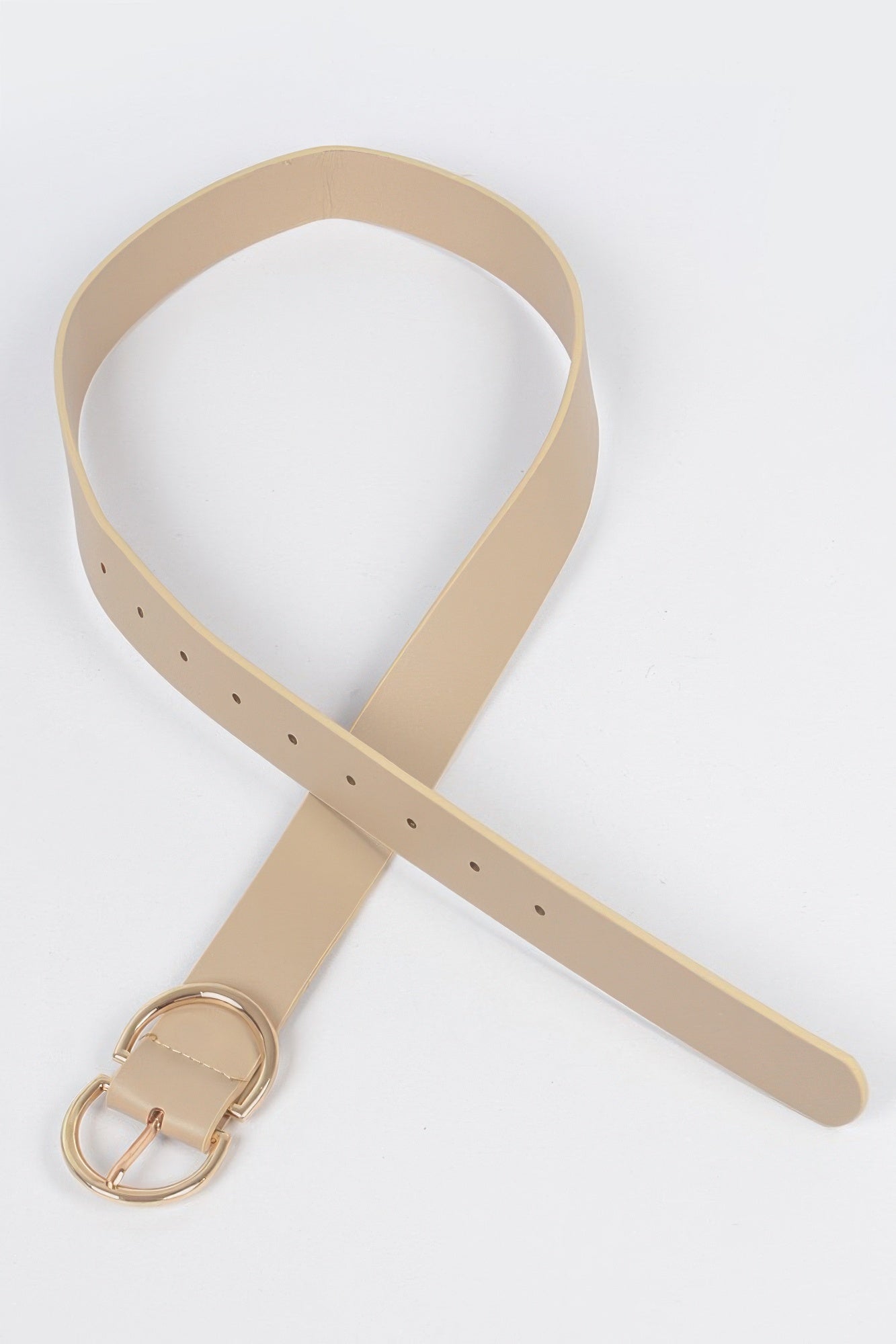 Ceinture tressée gaufrée à deux boucles rondes