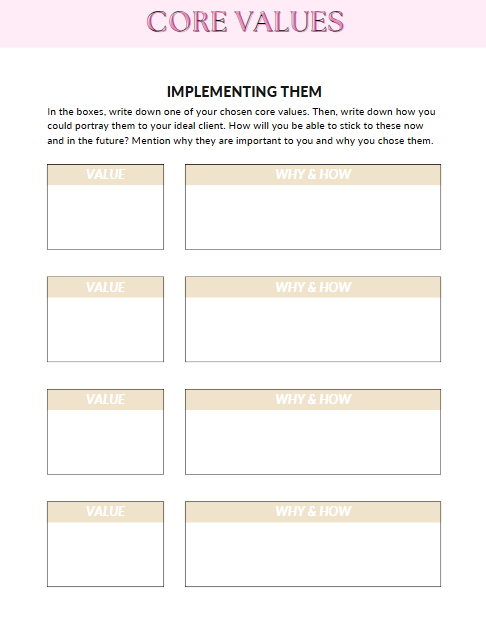 Branding Workbook for Entrepreneurs | 35+ Page Canva Template