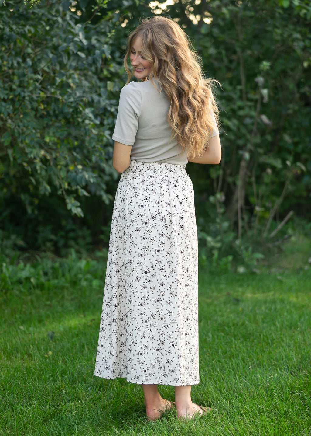 Jupe midi florale Braylyn Brown - VENTE FINALE