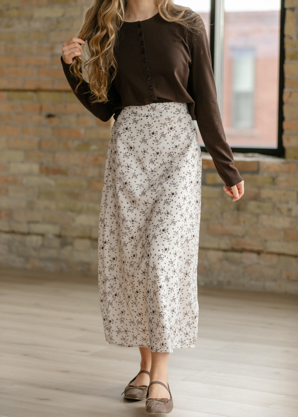 Jupe midi florale Braylyn Brown - VENTE FINALE