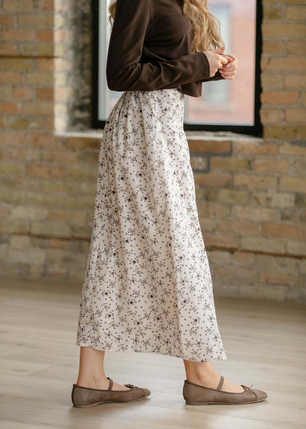 Jupe midi florale Braylyn Brown - VENTE FINALE