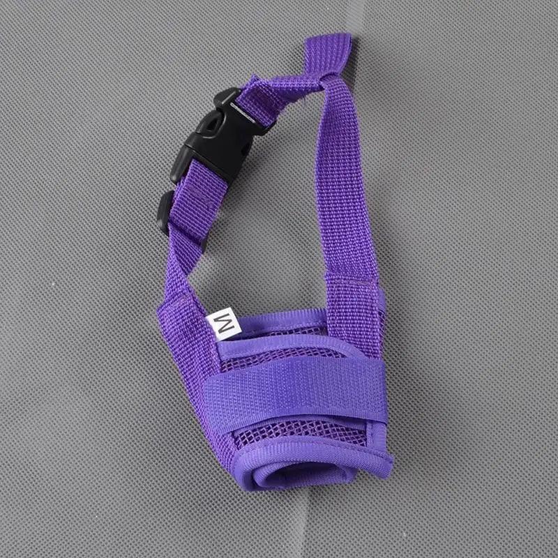 Muselière pour chien respirante et réglable en nylon, anti-aboiement, confortable, pour animaux de compagnie, couvre-bouche pour la marche en extérieur