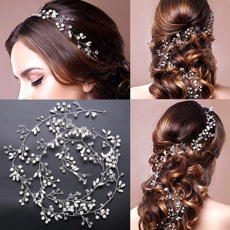 Accessoires de cheveux de mariée en cristal pour mariage, bandeau perle fleur fait à la main, décoration de perles peigne à cheveux, magnifiques accessoires pour cheveux pour femmes