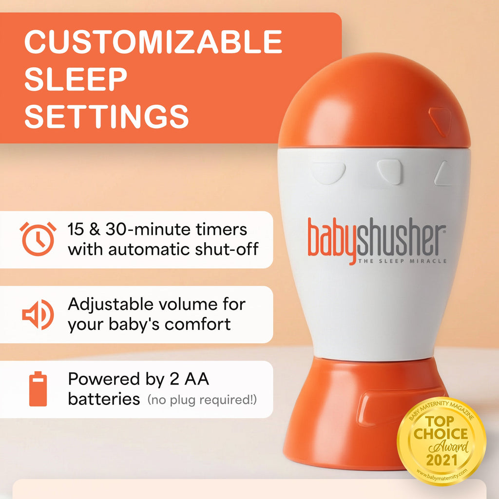 Machine sonore Baby Shusher – Véritable son « chhh » humain pour le sommeil et l'apaisement du nouveau-né