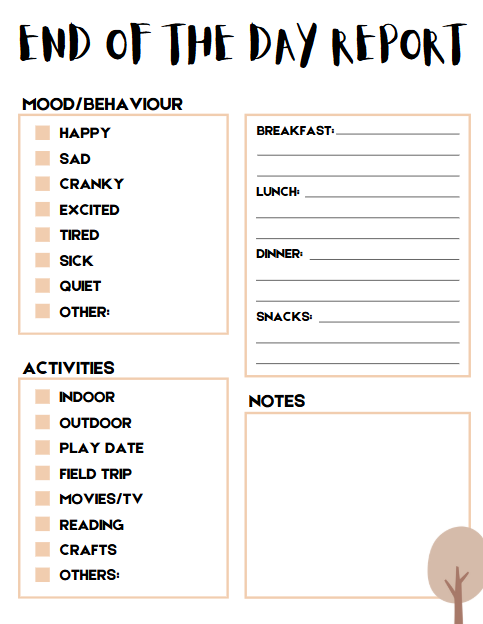 Classeur de garde d'enfants | Modèle Canva modifiable de 17 pages