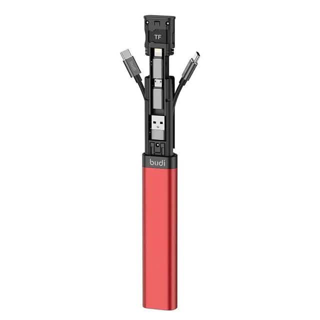 BUDI Boîte USB multifonctionnelle de stockage de câbles de données de carte adaptateur intelligent