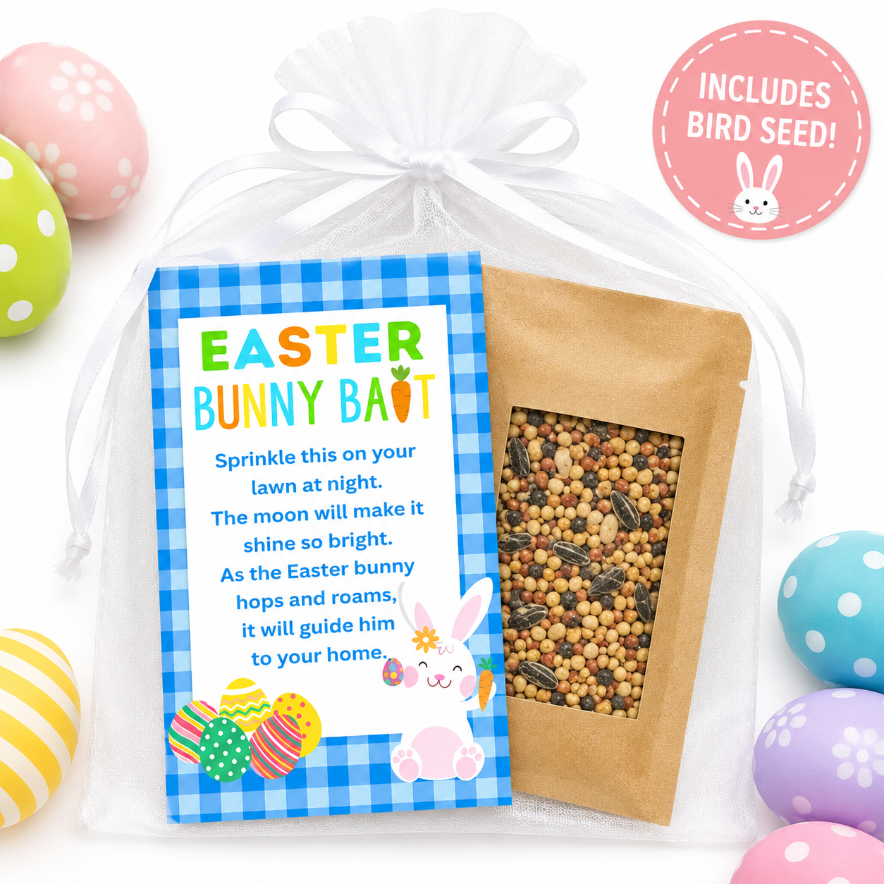 Sac cadeau d'appâts pour le lapin de Pâques