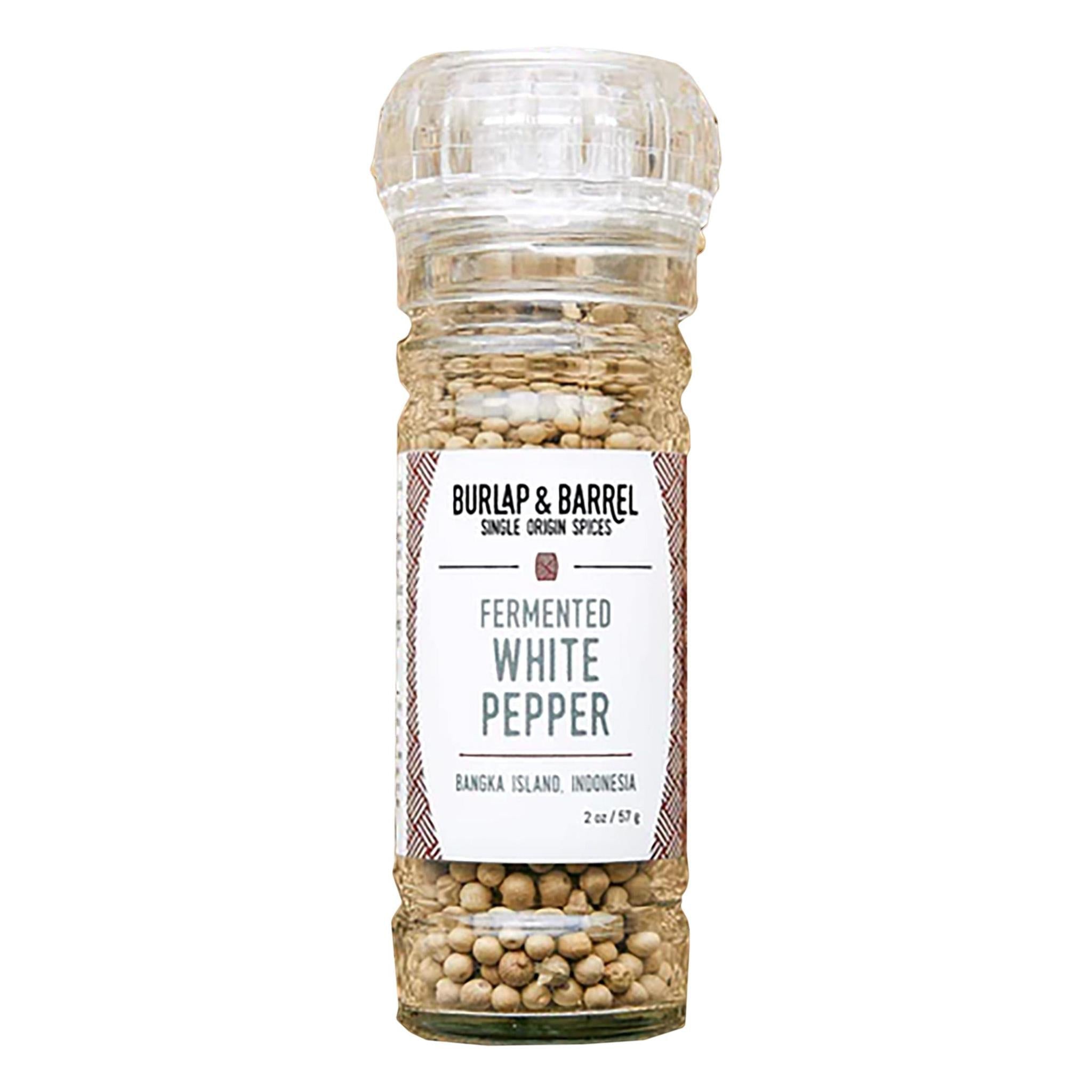 Burlap & Barrel - Poivre Blanc Fermenté en Moulin (51g)