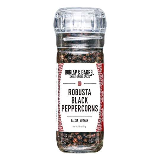 Burlap & Barrel - Grains de poivre noir Robusta en moulin (62 g)