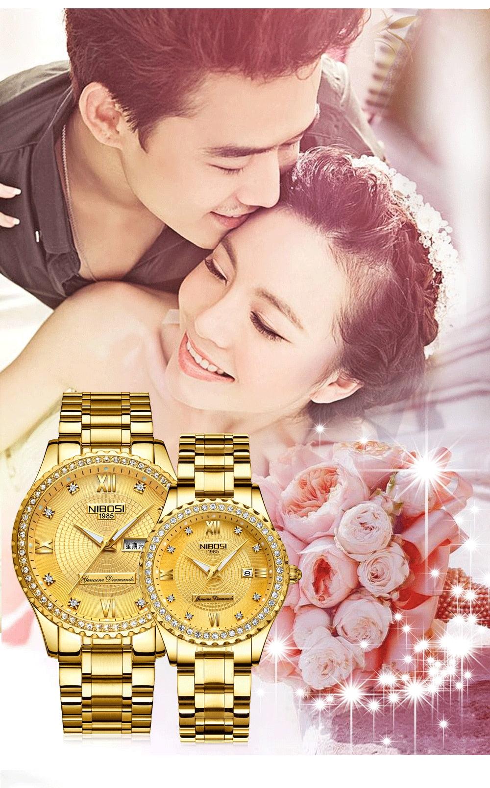 Montre-bracelet à quartz pour homme, marque de luxe, automatique, en acier inoxydable, or, diamant, étanche, lumineuse, style décontracté, pour homme d'affaires.
