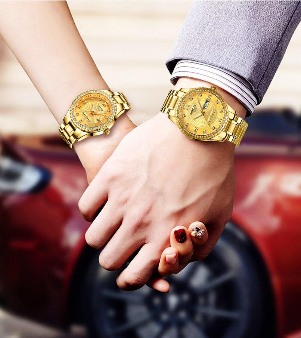 Montre-bracelet à quartz pour homme, marque de luxe, automatique, en acier inoxydable, or, diamant, étanche, lumineuse, style décontracté, pour homme d'affaires.