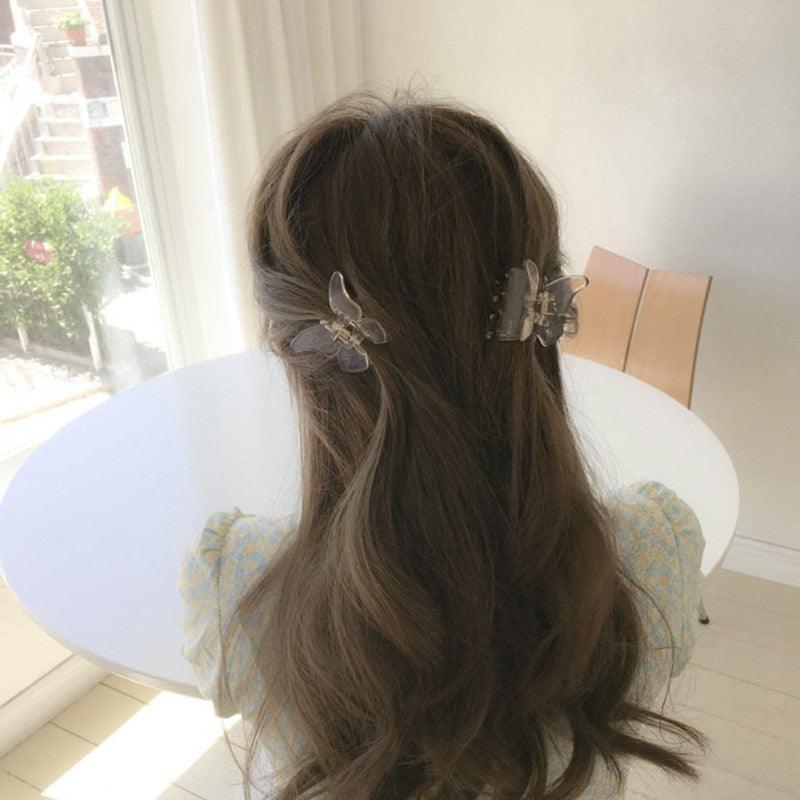 Pince à Cheveux Papillon Fée Géométrique Acrylique Acétate Épingles à Cheveux Filles Femmes Pinces à Cheveux Pince Transparente Accessoires Cheveux Barrette Mode Accessoires Coiffure Pour Fête