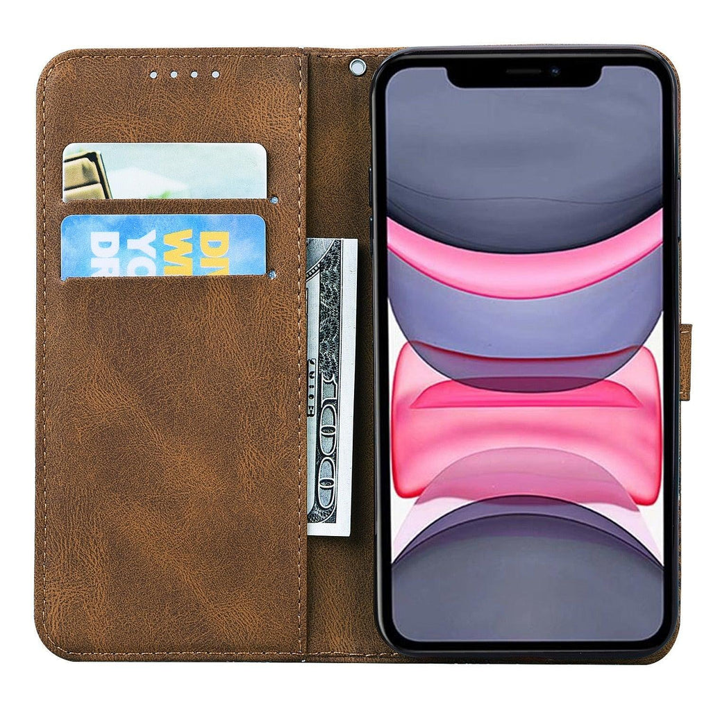 Étui portefeuille en cuir papillon pour iPhone 14 X XS XR 13 12 11 Pro Max 12 MINI, étui portefeuille en cuir PU motif papillon et fleurs, étui à rabat magnétique antichoc.