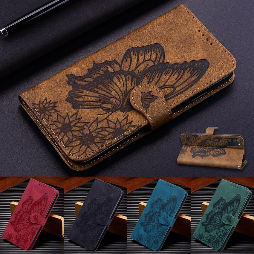 Étui portefeuille en cuir papillon pour iPhone 14 X XS XR 13 12 11 Pro Max 12 MINI, étui portefeuille en cuir PU motif papillon et fleurs, étui à rabat magnétique antichoc.