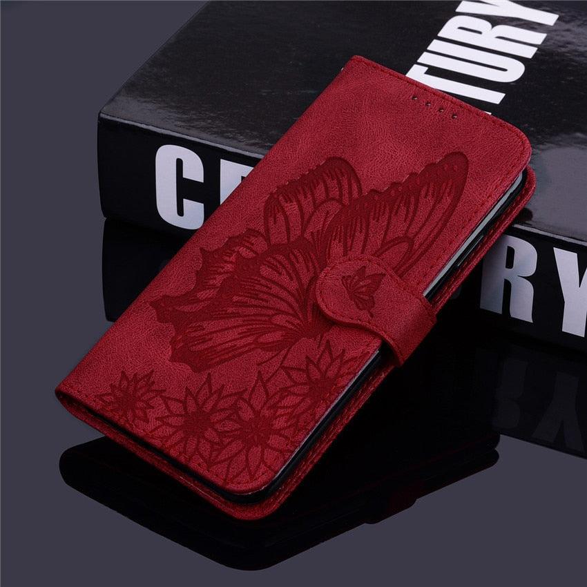 Étui portefeuille en cuir papillon pour Xiaomi Mi11 Redmi Note 9T 9 9A 9S 8 Pro 8A POCO X3 NFC M3 F3 10 Pro Lite, étui portefeuille en cuir rétro à rabat magnétique pour téléphone portable