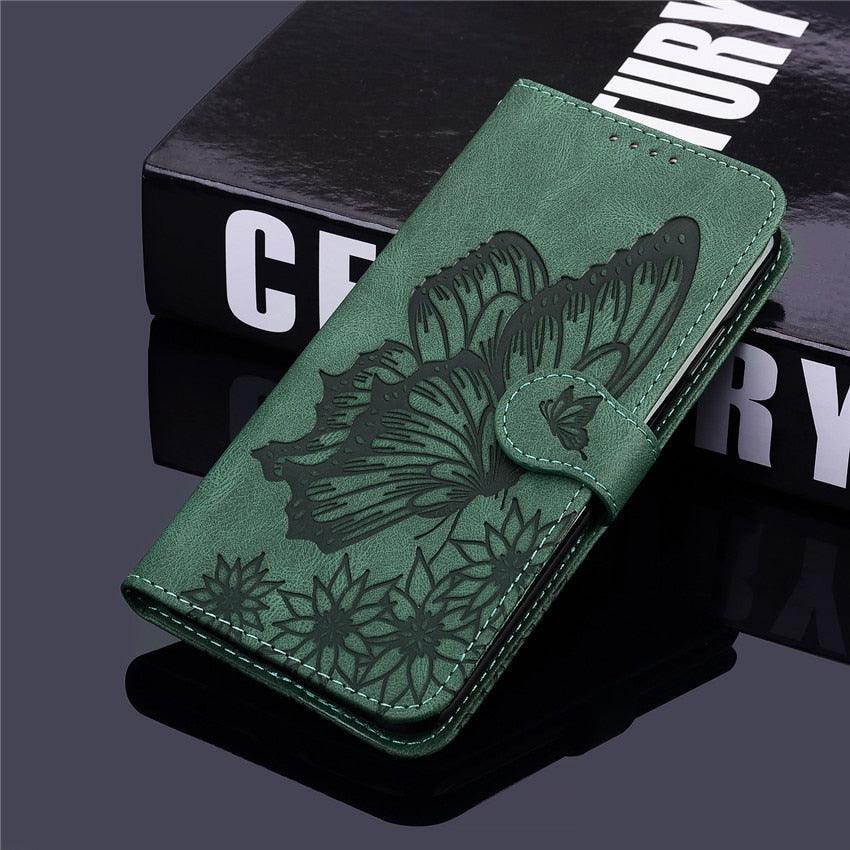 Étui portefeuille en cuir papillon pour Xiaomi Mi11 Redmi Note 9T 9 9A 9S 8 Pro 8A POCO X3 NFC M3 F3 10 Pro Lite, étui portefeuille en cuir rétro à rabat magnétique pour téléphone portable