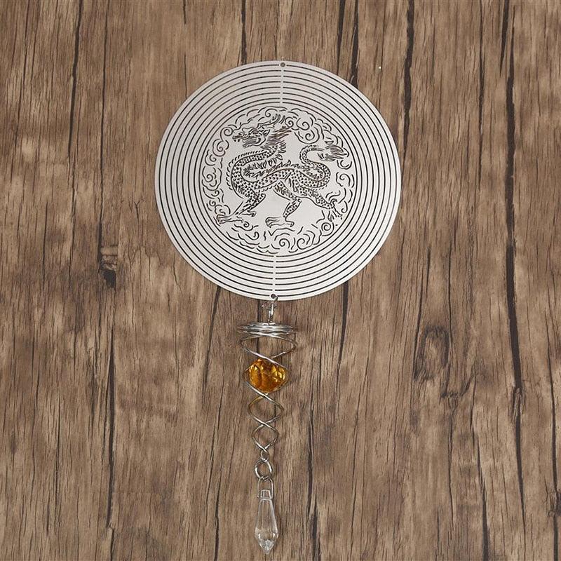 Carillon éolien papillon avec boule à facettes, queue en spirale, métal 3D rotatif, papillon en acier inoxydable, carillon éolien en métal, pendentif de Noël, carillon en spirale à suspendre, décoration de jardin, cour, maison