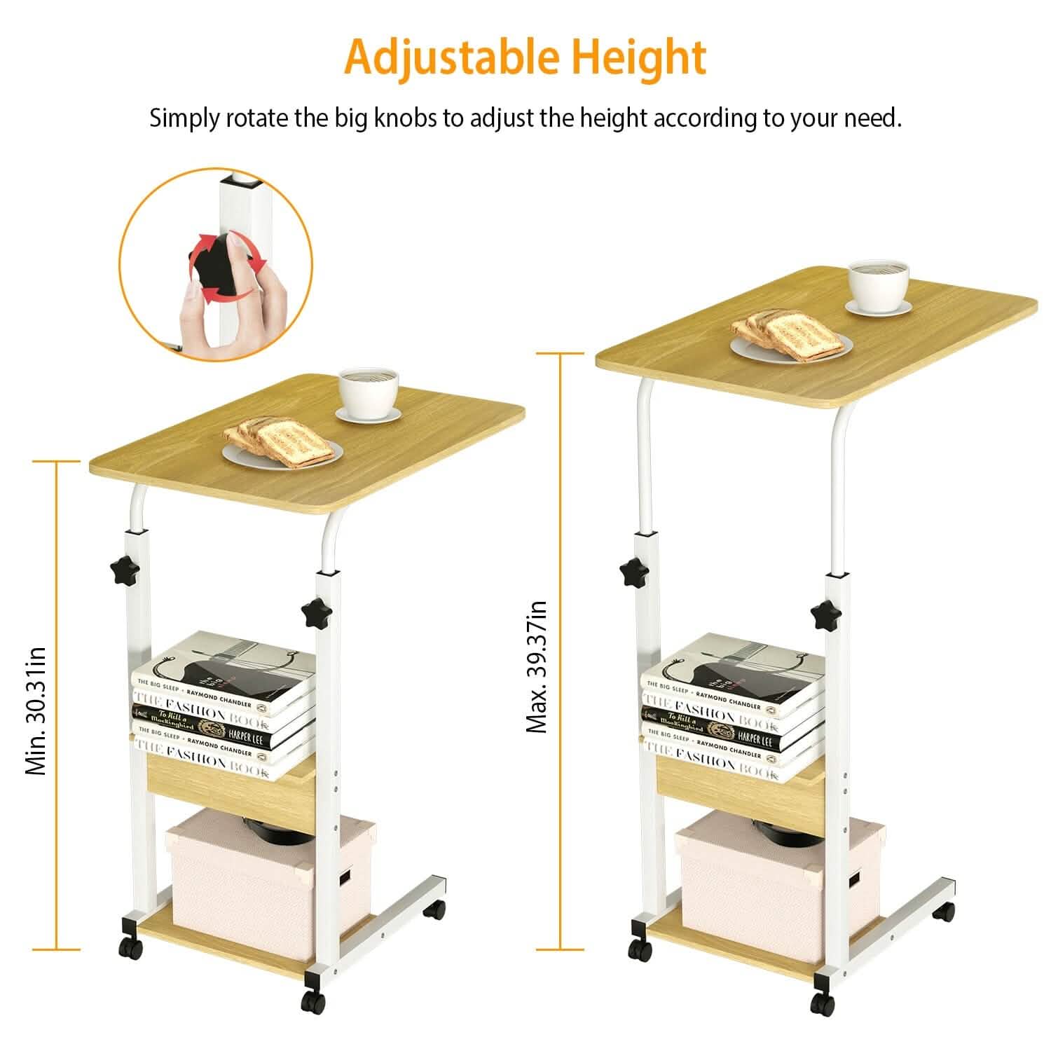 Table d'appoint C pour ordinateur portable, petite, fine, pour snacks