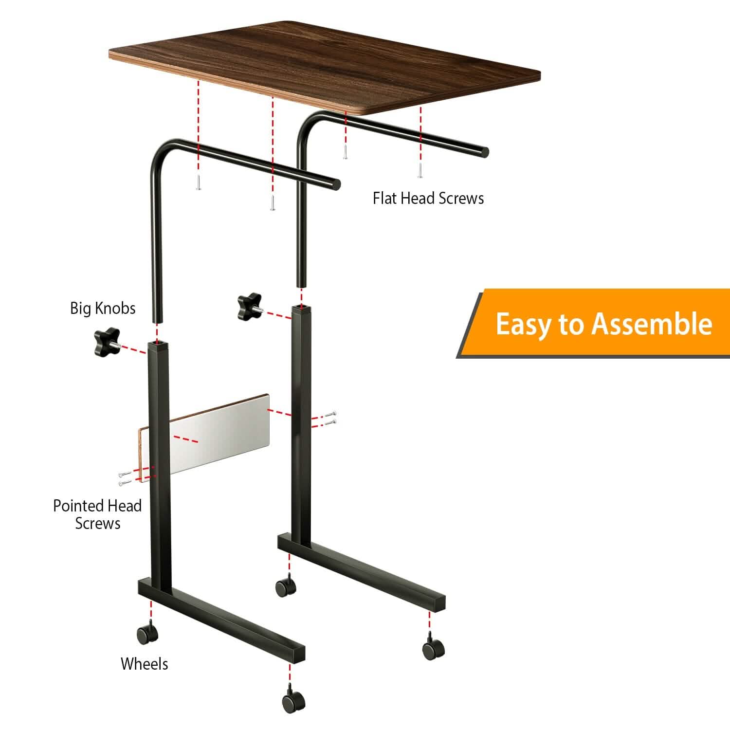 Table d'appoint C pour ordinateur portable, petite, fine, pour snacks