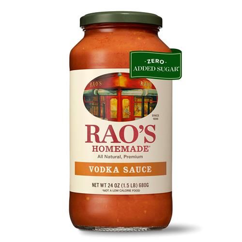 Sauce Vodka Faite Maison Raos | 680 g | Sauce Tomate Crémeuse | Sauce Pâtes | Faible en Glucides, Compatible Céto | Naturel, Qualité Supérieure | Avec Fromages Parmigiano Reggiano et Pecorino Romano & Vodka