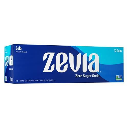 Zevia Zero Sugar Soda, Cola, canettes de 355 ml (paquet de 12)