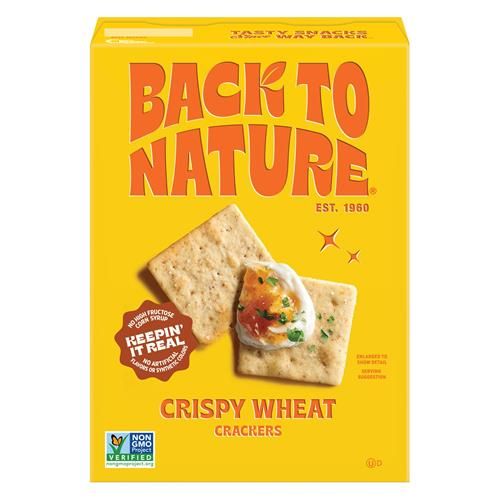 Back To Nature - Craquelins croustillants de blé - De vrais ingrédients comme la farine de blé et le sel de mer - Sans OGM - 184 g