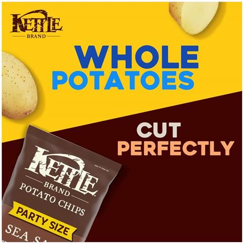 Kettle Brand Croustilles, Croustilles cuites à la marmite saveur sel marin, 368 g