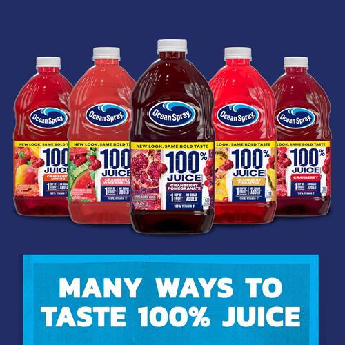Ocean Spray 100% Juice Cranberry Pineapple Juice Blend, 64 Fl Oz Bottle (Pack Of 1)
