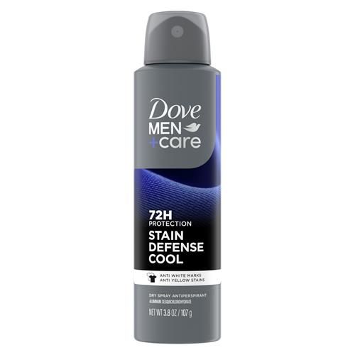 Dove Men+Care Anti-transpirant Déodorant Anti-Taches Fraîcheur Sèche en Vaporisateur pour Homme Anti-Marques Blanches et Jaunes, Protection Anti-Transpiration et Odeurs 72H avec Technologie Triple Protection 107g