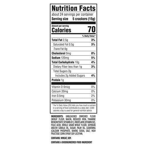Ritz, Craquelins Blé Entier, Collations Pour Enfants Et Adultes, Collations Pour Le Déjeuner, 365 g
