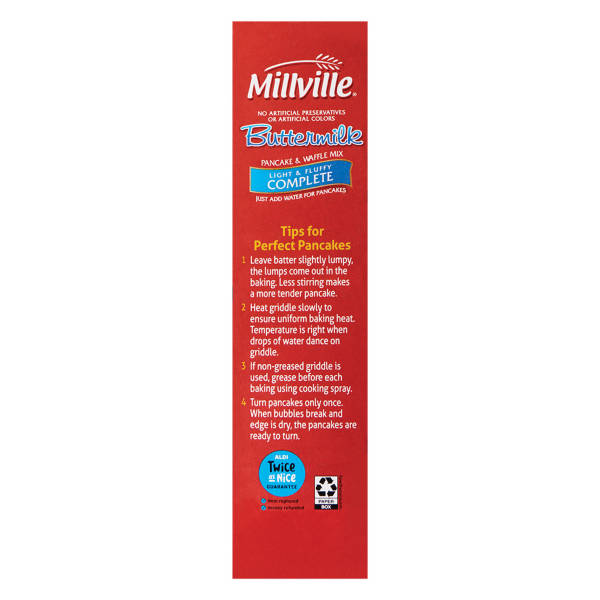 Préparation complète pour crêpes et gaufres au babeurre Millville, 907 g