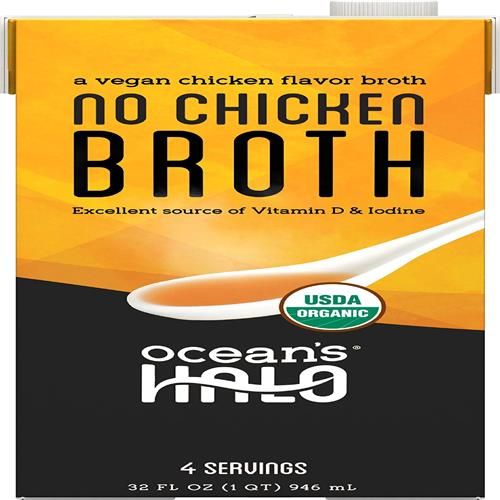 Oceans Halo, bouillon bio et végane sans poulet, 946 ml