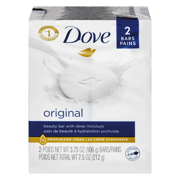 Dove Original Pain de Toilette Hydratant, lot de 2
