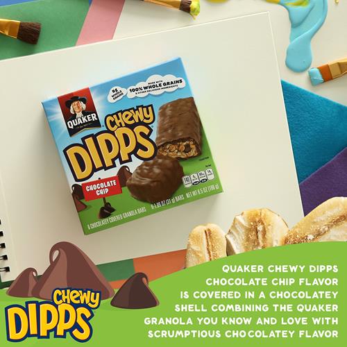 Quaker Chewy Dipps Pépites de chocolat, 31 g, 6 unités