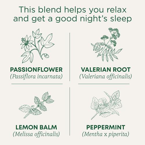 Traditional Medicinals Thé biologique Nuit tranquille Extra avec racine de valériane pour la relaxation, 16 sachets de thé (Paquet de 1)