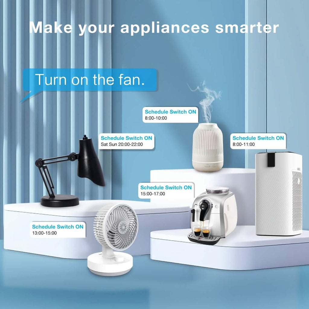 Lot de 2 : Prise intelligente Wi-Fi – 15A, minuterie et contrôle par application, compatible avec Alexa et Google Home