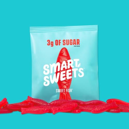 Smartsweets, Poissons Bonbons, Faible Teneur en Sucre (3G), Végétal, Sans Polyols, 1.8 Oz, Baies