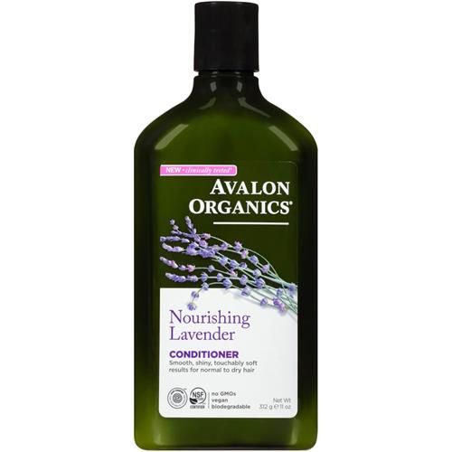 Après-shampooing revitalisant à la lavande Avalon Organics, pour des cheveux lisses, brillants, doux au toucher, pour cheveux normaux à secs, 325 ml