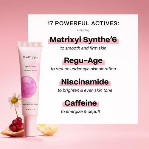 Crème Contour des Yeux Mad Hippie - Crème Anti-Âge Pour Cernes et Poches Avec Niacinamide, Vitamine C Éclaircissante, 14,2 g