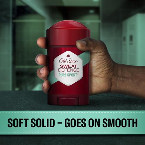 Old Spice Sweat Defense Antisudorifique et déodorant pour hommes, Protection ultime contre la transpiration 24h/24 et 7j/7, Parfum longue durée, Bâton doux, Parfum Pure Sport, 73 g
