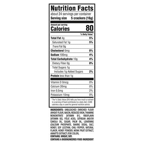 Biscuits Ritz Hot Honey, Snacks pour enfants et adultes, Snacks pour le déjeuner, 388 g